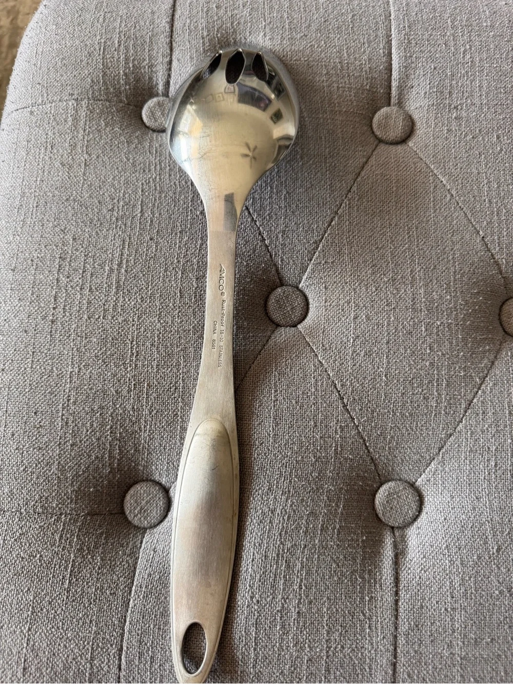 Stainless Steel Slotted Serving Spoon - Silver
